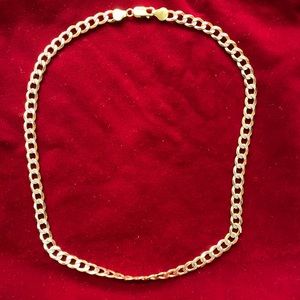 Italian yellow silver chain 18 inches